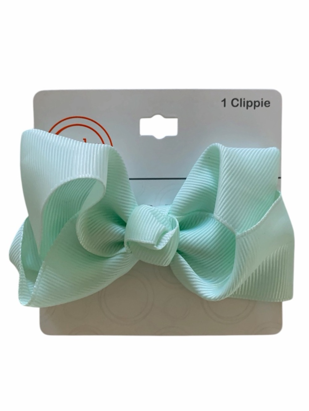 NWT Wonder Nation Hair Bow Girls 4”x3” Mint Green Grosgrain Clip